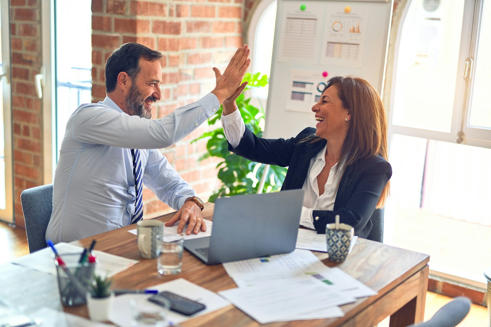 Adviser presenting an investment case to a client